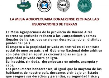 La Mesa Agropecuaria bonaerense rechaza las usurpaciones de tierras