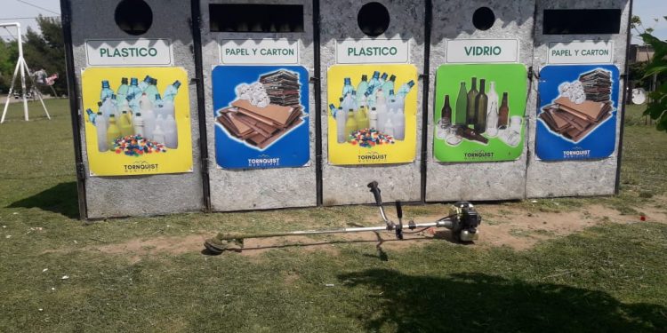 Realizan tareas de mantenimiento en los puntos limpios