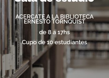 “Sala de Estudio”, la nueva propuesta de la Dirección de Juventud y la Biblioteca Popular