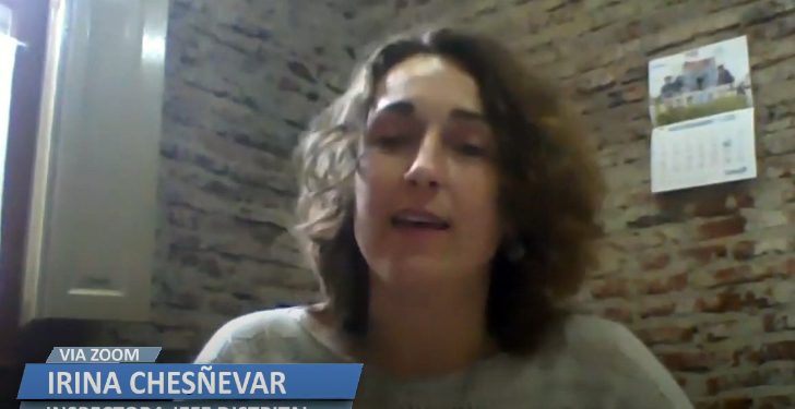 Irina Chesñevar: “Tenemos que tener un riesgo bajo en el distrito como para comenzar a pensar en una presencialidad”