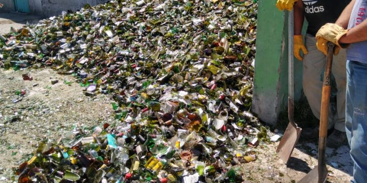 SE RECUPERARON 7.500 KILOS DE VIDRIO EN DOS MESES