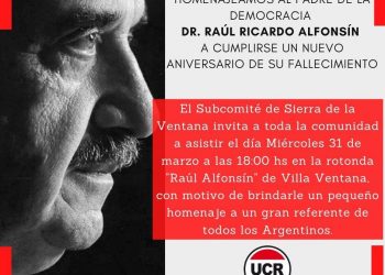 Homenaje a Raúl Alfonsín al cumplirse un nuevo aniversario de su fallecimiento
