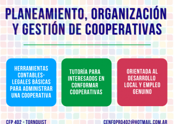 CAPACITACIÓN EN PLANEAMIENTO ORGANIZACIÓN Y GESTIÓN  DE COOPERATIVAS