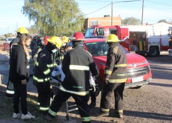 Choque de camionetas en el Barrio Sur