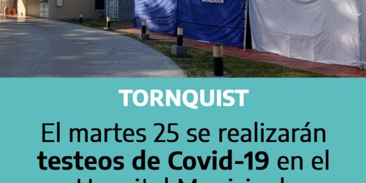 Se realizarán testeos de Covid-19 en el Hospital Municipal