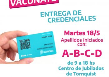 Entrega de credenciales de la vacunación contra el Covid-19
