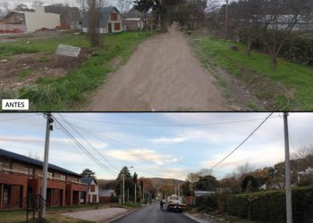 Avanza el plan de obras sobre la calle Ernesto Tornquist de Sierra de la Ventana