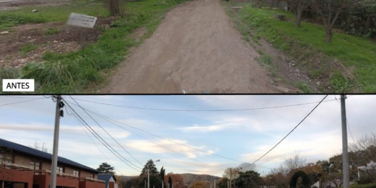 Avanza el plan de obras sobre la calle Ernesto Tornquist de Sierra de la Ventana