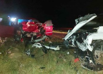 Fuerte choque en Ruta 33: seis personas trasladadas