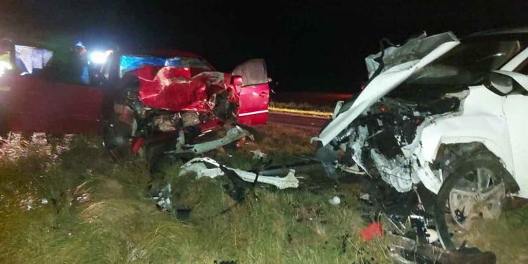 Fuerte choque en Ruta 33: seis personas trasladadas