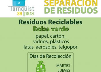Comienza éste lunes en Tornquist la recolección diferenciada de residuos