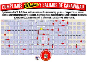 Los Bomberos de Tornquist  celebrarán su 60º Aniversario con una Caravana que recorrerá la ciudad