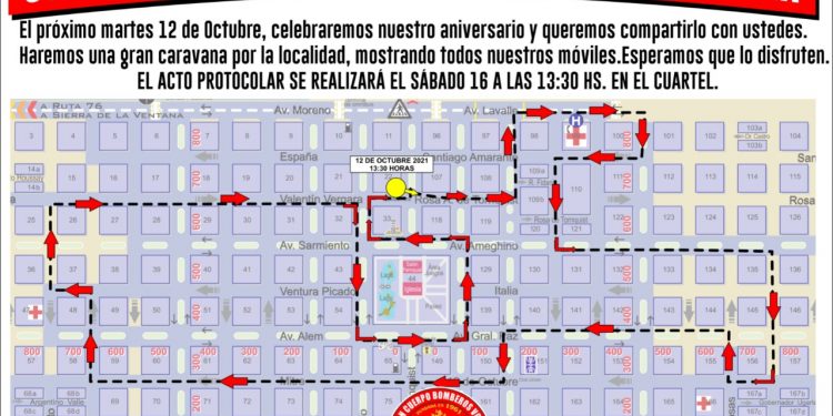Los Bomberos de Tornquist  celebrarán su 60º Aniversario con una Caravana que recorrerá la ciudad