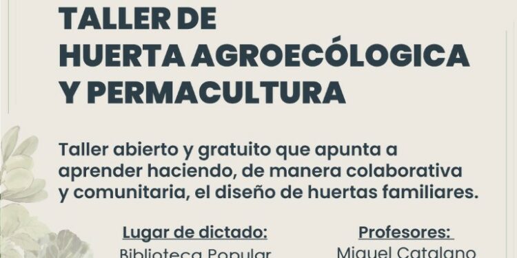 Comienza un taller de Huerta Agroecológica y Permacultura en Villa Ventana