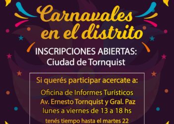 Continúan abiertas las inscripciones para participar de los Carnavales 2022