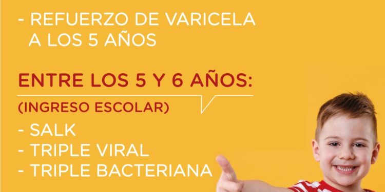 Recuerdan la importancia de la vacunación para el ingreso escolar 2022