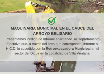 Presentan un pedido de informe por la situación acontecida con una maquinaria municipal en Villa Ventana