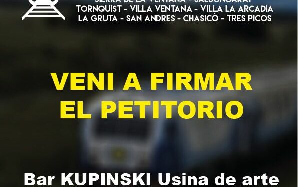 Invitan a vecinos de la comarca a firmar el petitorio para que VUELVA EL TREN