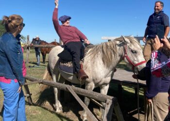 El municipio continúa impulsando jornadas de equinoterapia para abuelos de hogares de Tornquist