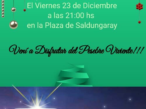Se realiza este viernes el Pesebre Viviente en Saldungaray