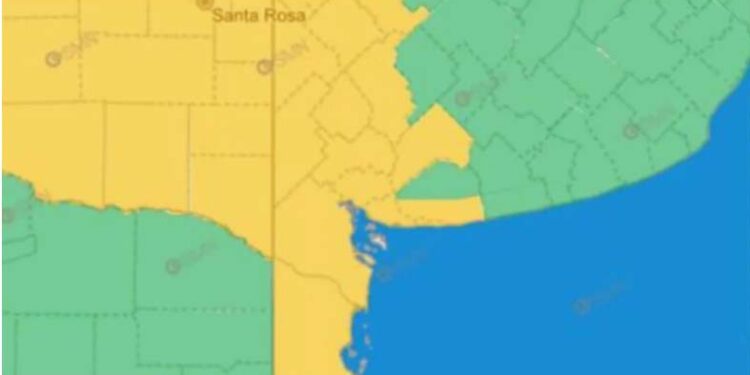 Tornquist y la zona en alerta amarillo