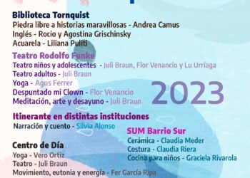 Amplia oferta de talleres municipales gratuitos en el distrito para este 2023