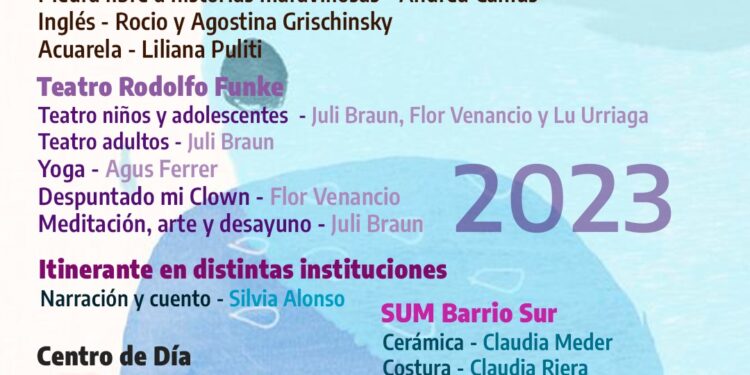 Amplia oferta de talleres municipales gratuitos en el distrito para este 2023