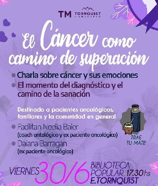 Realizarán un taller sobre “El Cáncer Como camino de superación”