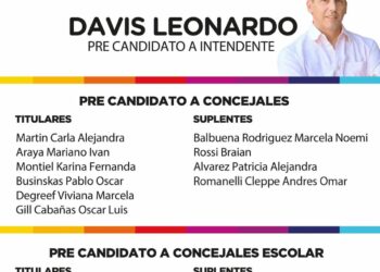 Leonardo Davis publicó su lista en las redes