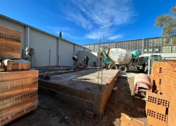 Sigue a paso firme la construcción de la segunda etapa del Natatorio Municipal Climatizado