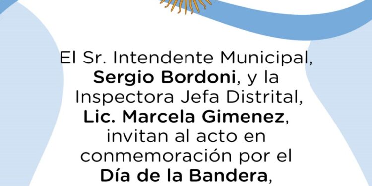 Alumnos de 4º de las escuelas del distrito prometerán lealtad a la Bandera Argentina