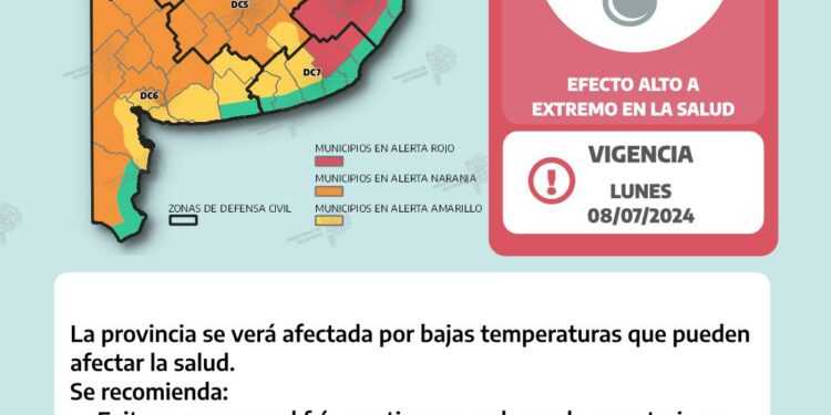 Alerta naranja en la comarca por bajas temperaturas
