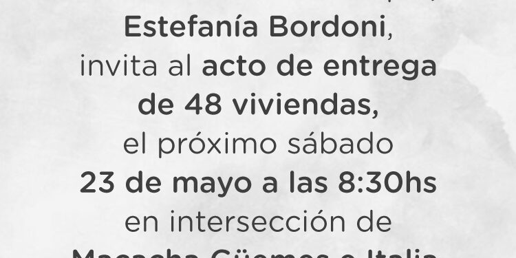 El acto de entrega de viviendas junto al Gobernador Axel Kicillof fue reprogramado para el sábado 23 de mayo